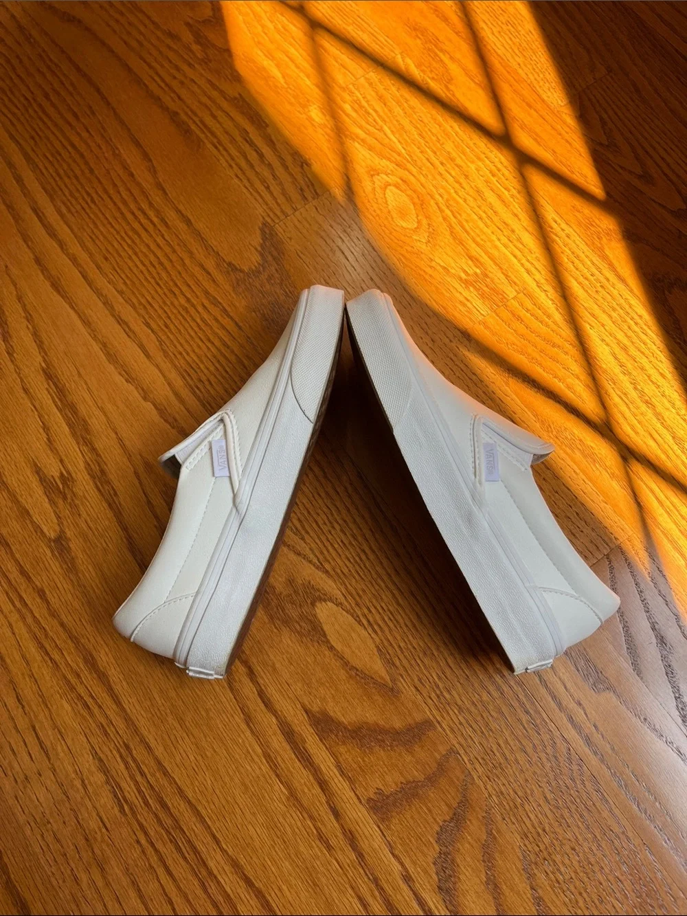 Vans White synthetic leather Slip-On Loafers